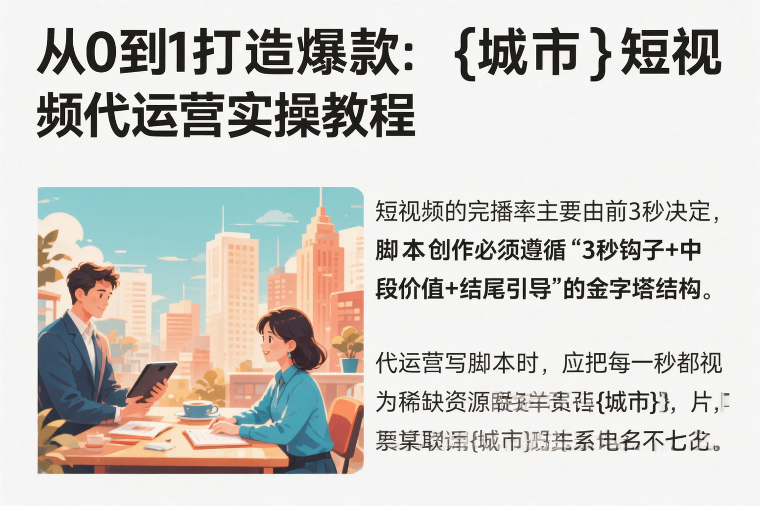 从0到1打造爆款:通辽短视频代运营实操教程