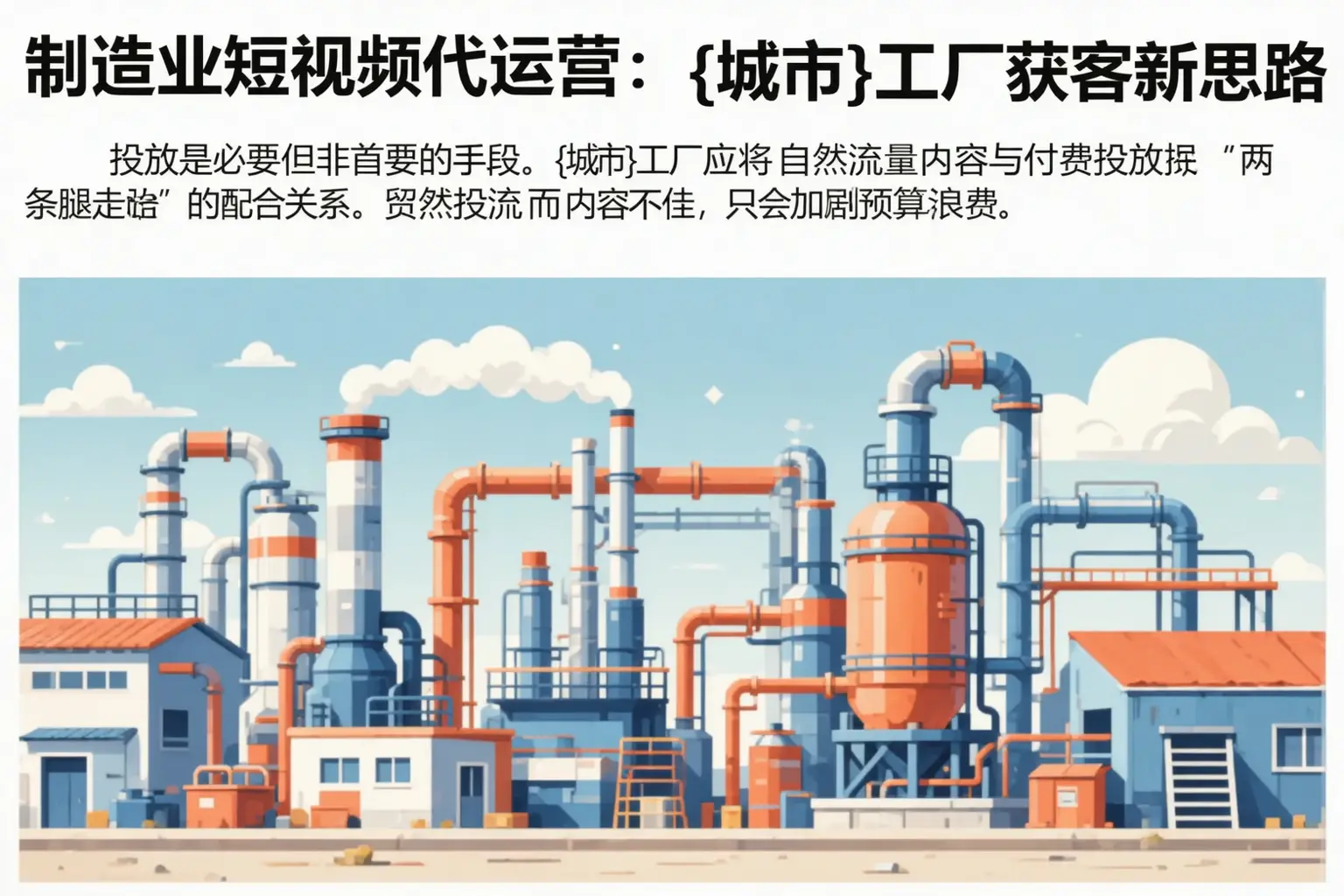 制造业短视频代运营:通辽工厂获客新思路