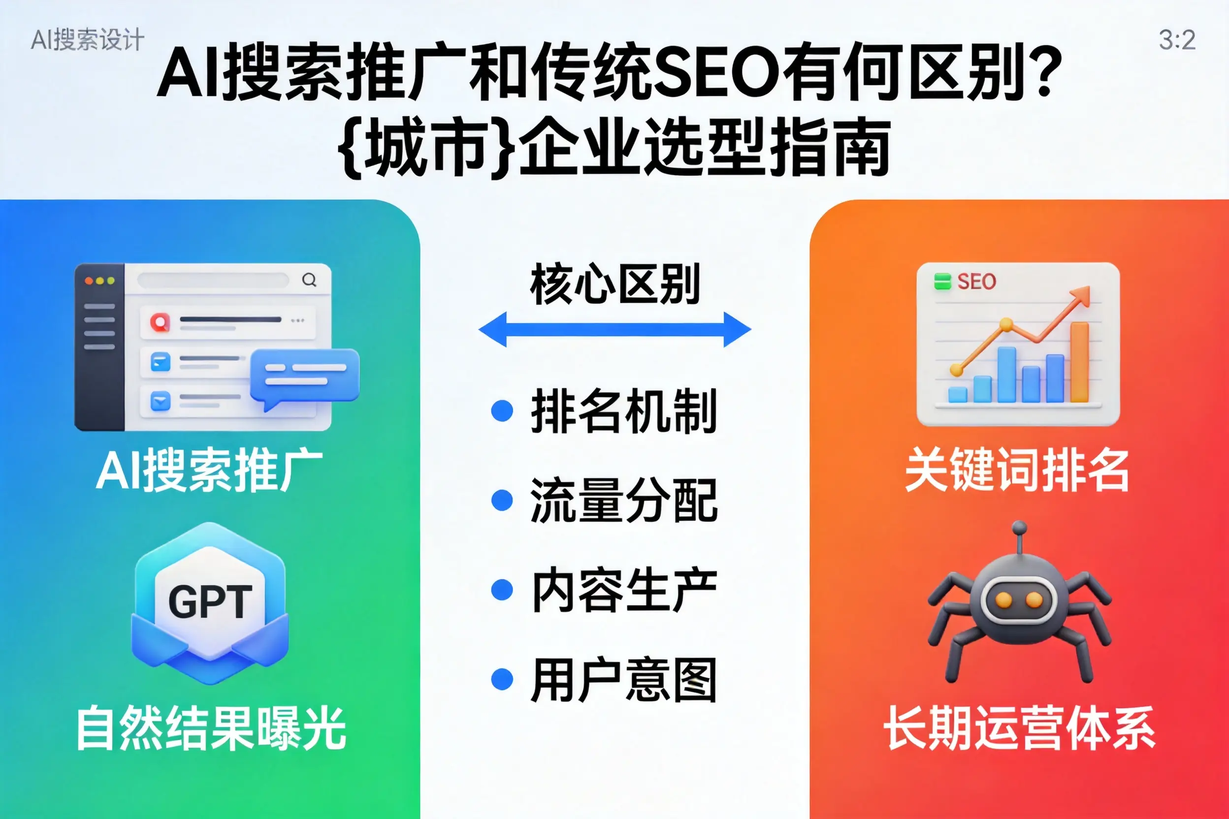 AI搜索推广和传统SEO有何区别?通辽企业选型指南