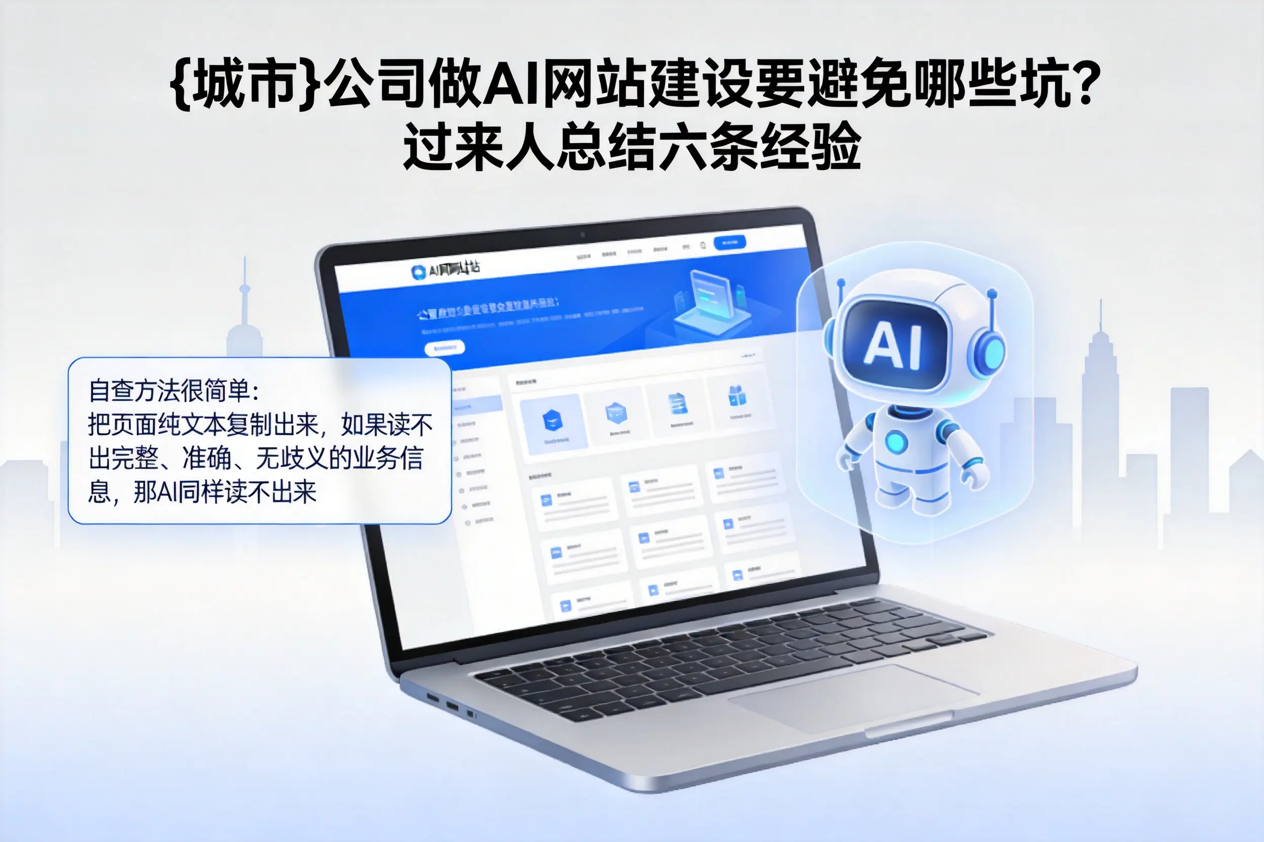 通辽公司做AI网站建设要避免哪些坑?过来人总结六条经验