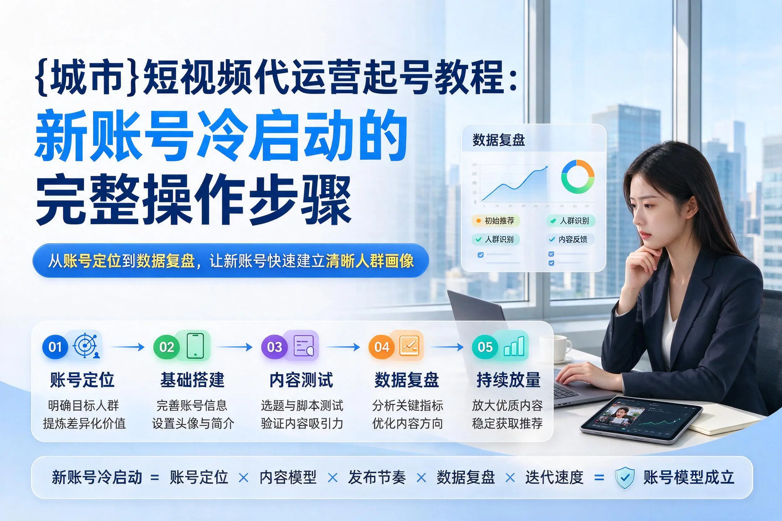 通辽短视频代运营起号教程:新账号冷启动的完整操作步骤