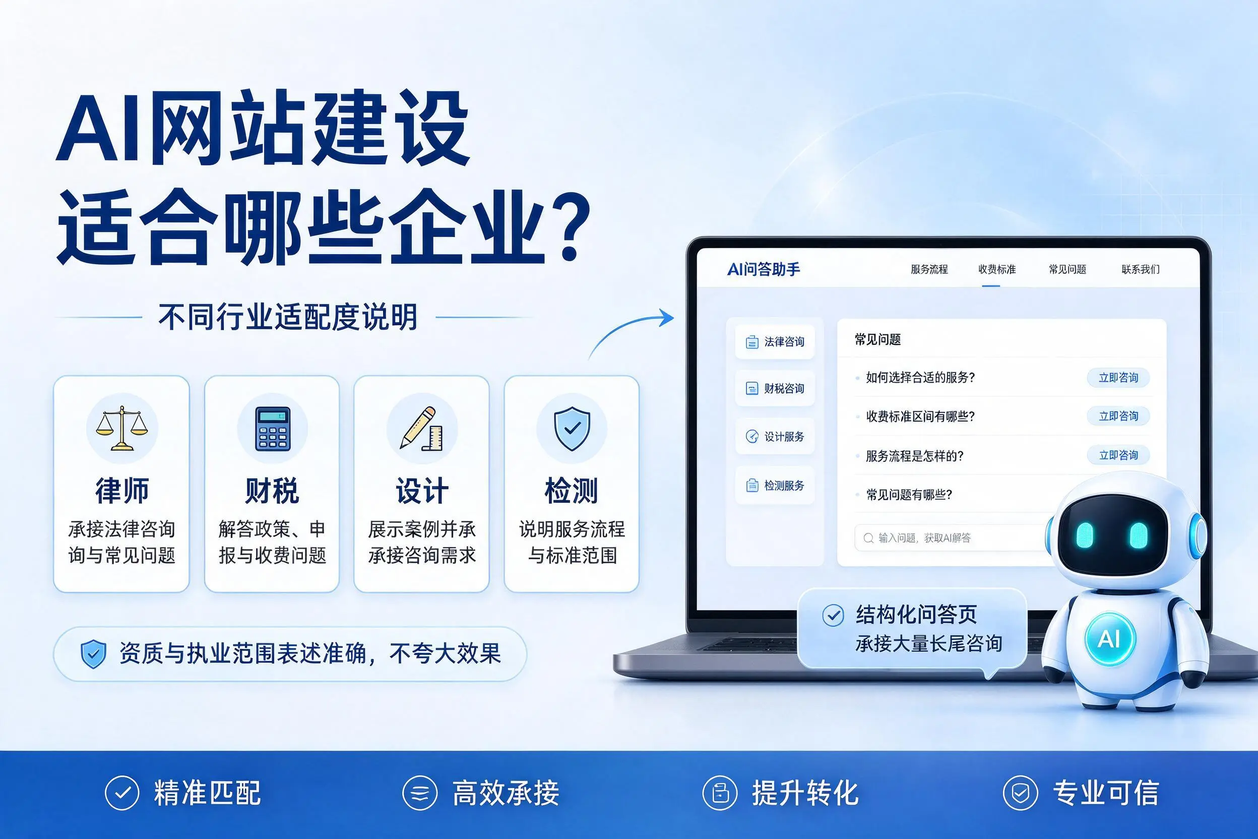 AI网站建设适合哪些企业?通辽不同行业适配度说明