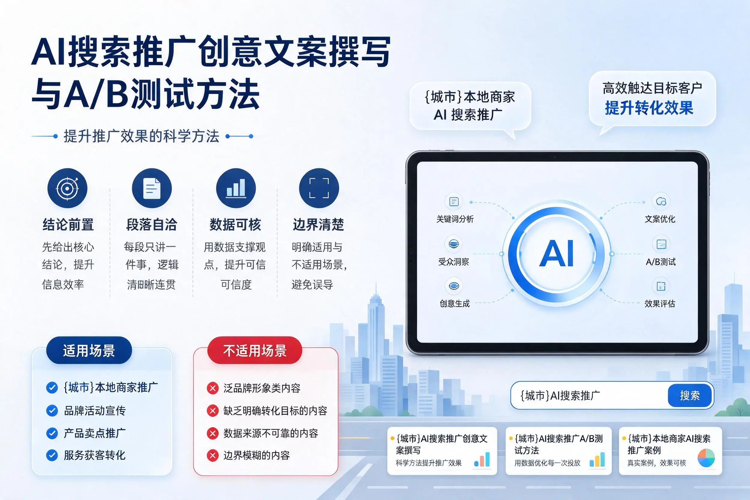 通辽AI搜索推广创意文案撰写与A/B测试方法
